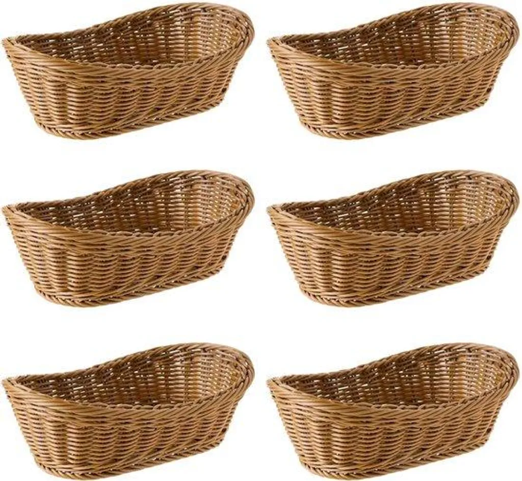 Panier de Rangement Ovale en Osier Tressé 26 cm pour Fruits et Table