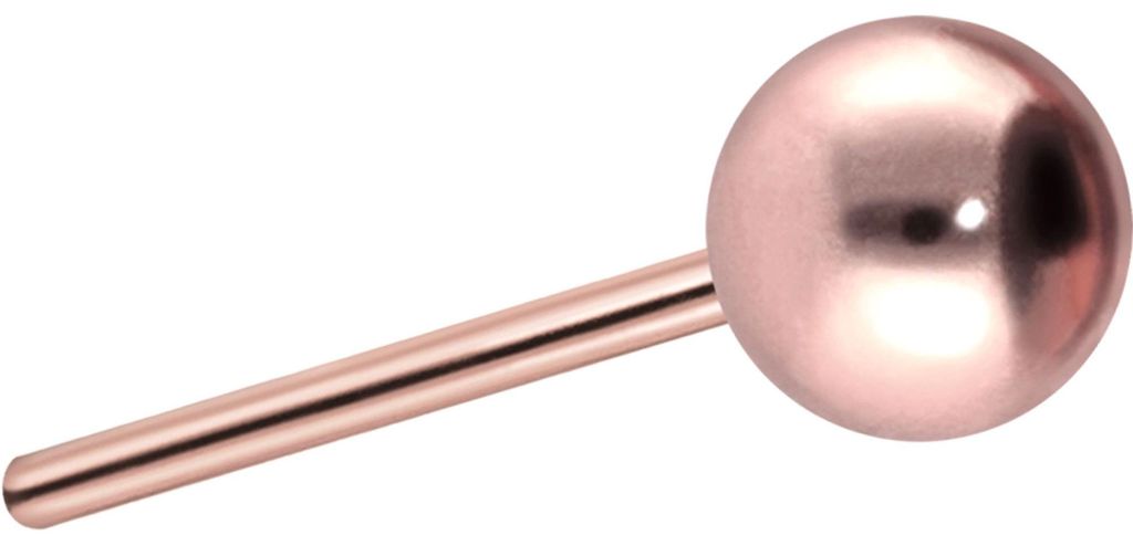 Piercing-Zubehör Titan Kugel mit Push Pin RoséGold Kugelgröße: 2,5mm