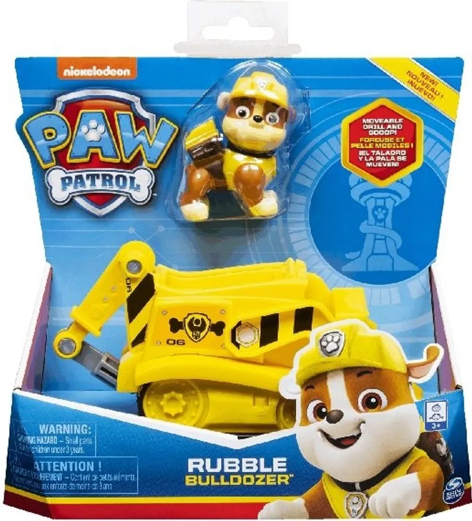 Camion de Chantier Rubble Pat'Patrouille - Jouet Bulldozer Articulé
