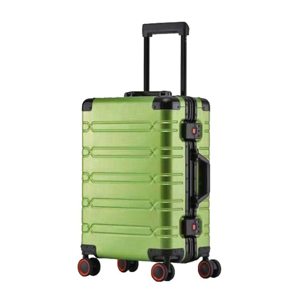 Trolley Aluminium Reisekoffer 77 cm Hell-grün Rollenkoffer bei Bowatex