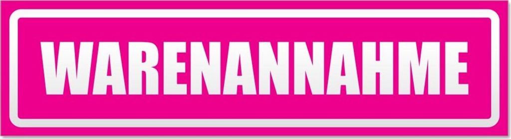 Warenannahme invertiert Magnetschild Schild magnetisch