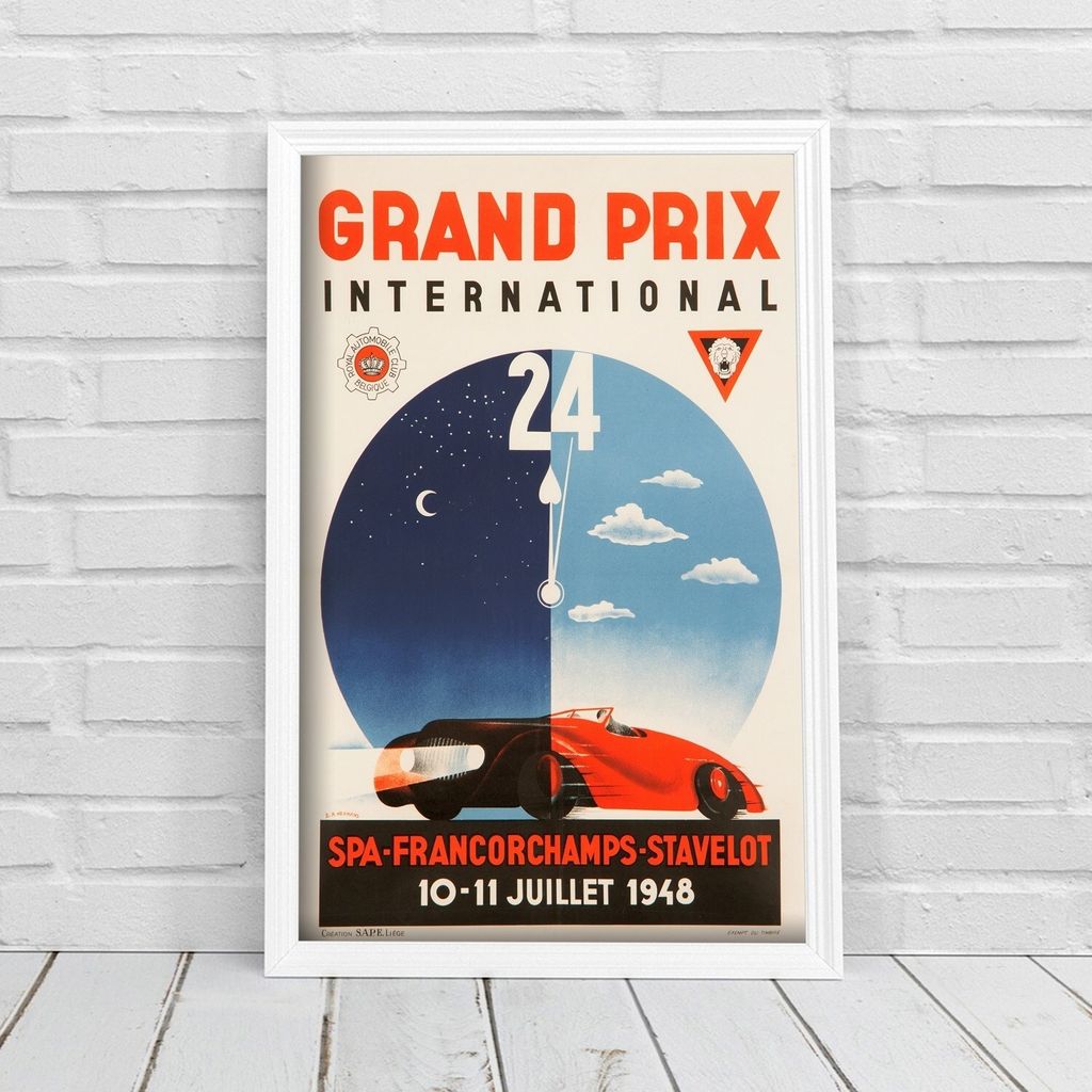 Poster - Canvas - Leinwand - 29,7 cm x 42 cm - International Grand Prix Spa Francorchamps Stavelot