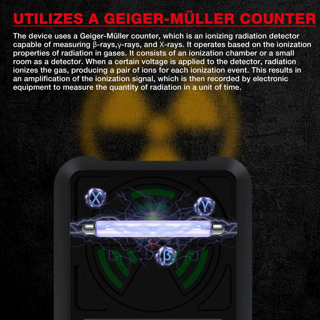 HABOTEST HT629 Detektor jaderného záření Geigerův čítač Obrázek produktu 11