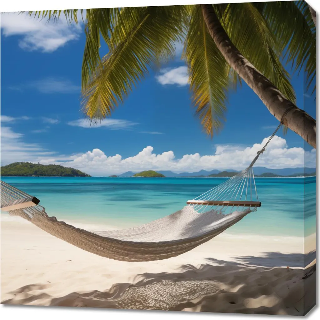 Quadro 70x70cm Fuga paradisiaca