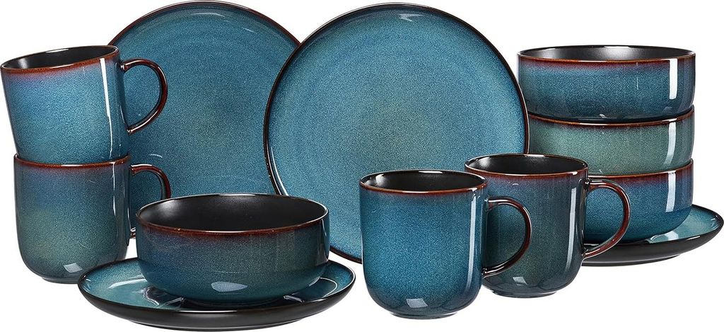 Frühstücksset Bali, 12-teilig, blau
