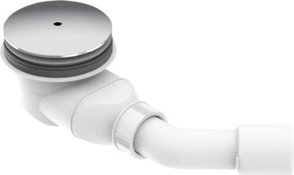 veporit Duschablauf für Dusche 90 mm H: 80 mm Ablauf waagerecht chrom