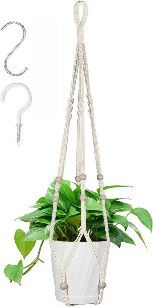 Support plante mural macramé pour optimiser l'espace balcon et intérieur