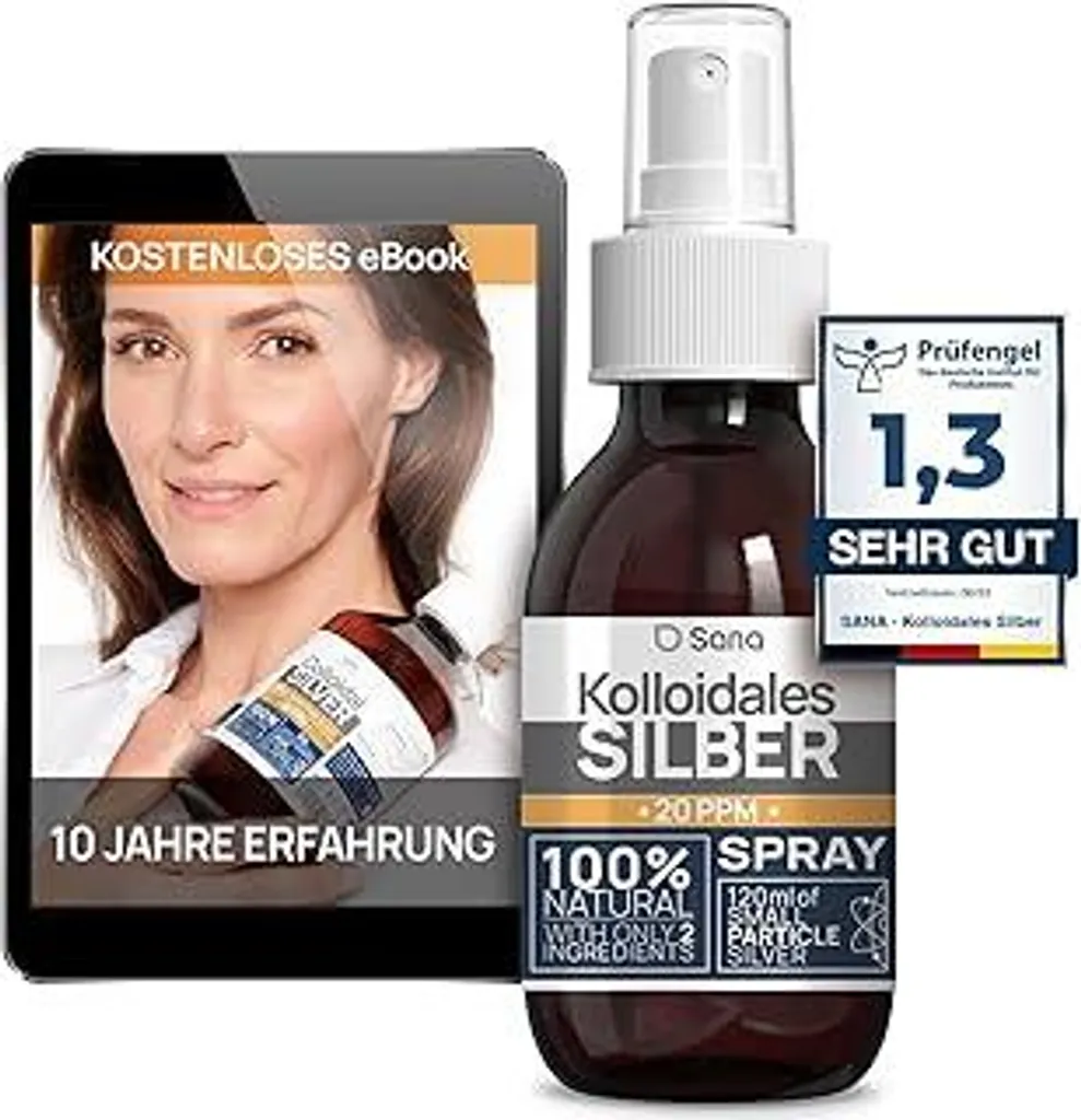 Argento Colloidale Spray 20 PPM per Animali e Uomo 125ml Naturale