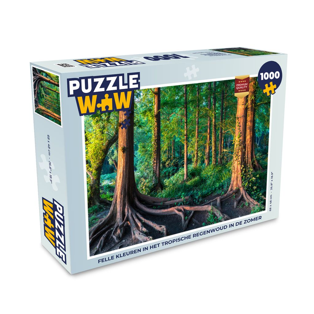 MuchoWow Puzzle 1000 Teile Leuchtende Farben im tropischen Regenwald im Sommer - Erwachsene - Rätsel
