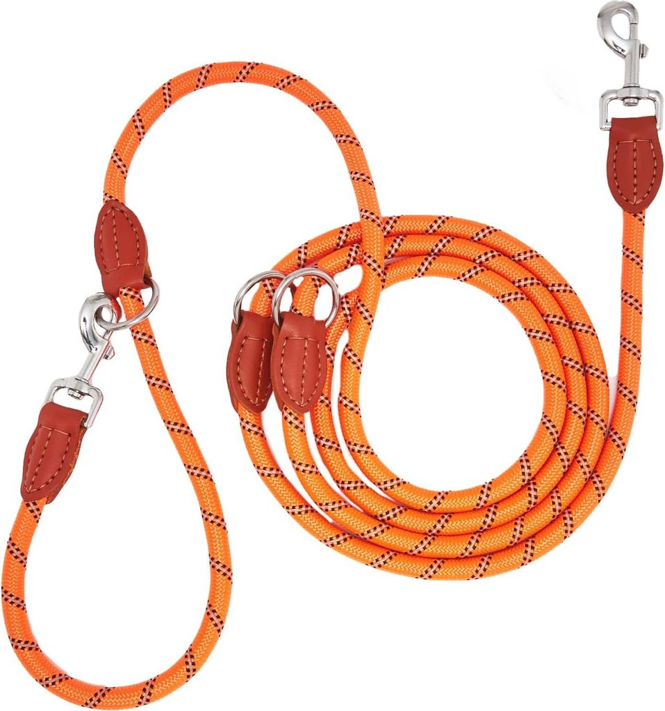 Verstellbare Hunde-Leine 3 m mit Reflexion für mittelgroße und große Hunde