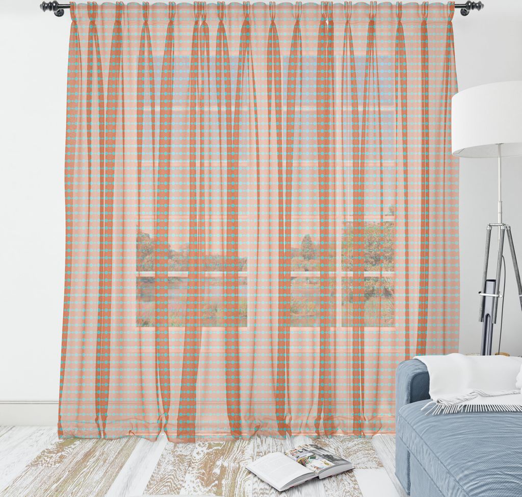 ABAKUHAUS Jahrgang Wandteppich, Horizontal Ogee Muster flippige Farben Retro Inspired geometrisches Muster, Wohnzimmer Schlafzimmer seidiges Satin ...