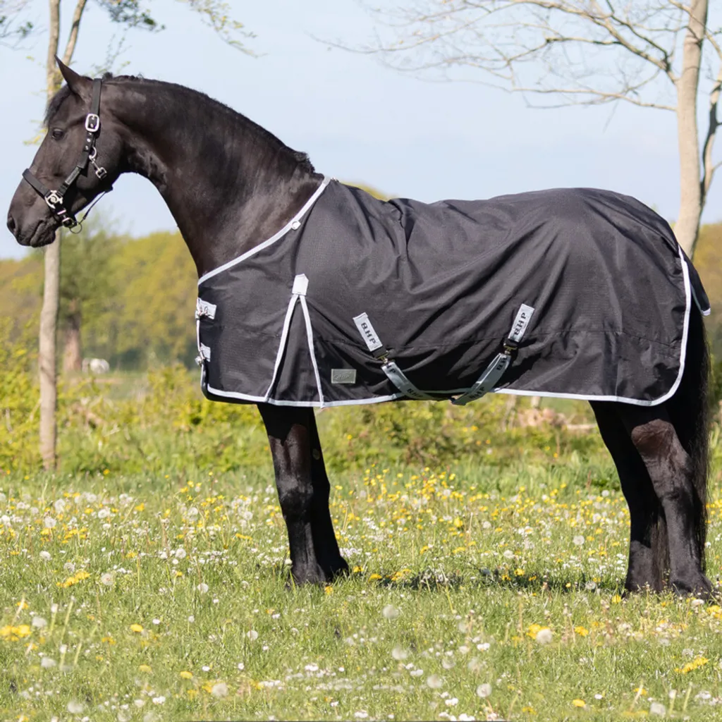 QHP17 Tappeto Cavalli XL 0g Nero - Il Meglio per i Collo Grande