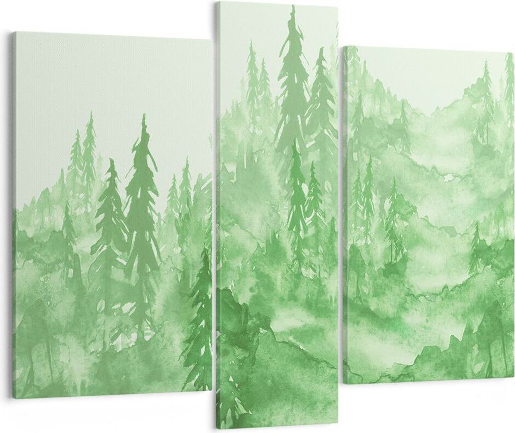 Bild auf Leinwand - Leinwandbild - Wald Baum Natur - 95x80cm - Wand Bild - Wanddeko - Wandbilder - Leinwanddruck - Bilder - Kunstdruck - Wanddekora...