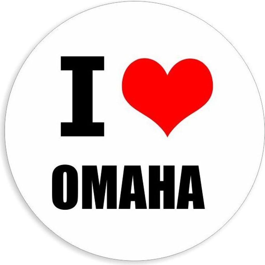 Kiwistar - Autoaufkleber - 5x5 cm - außen klebend - I love Omaha für Auto, Laptop, Fahrrad, LKW, Motorrad Aufkleber mehrfarbig Sticker Decal