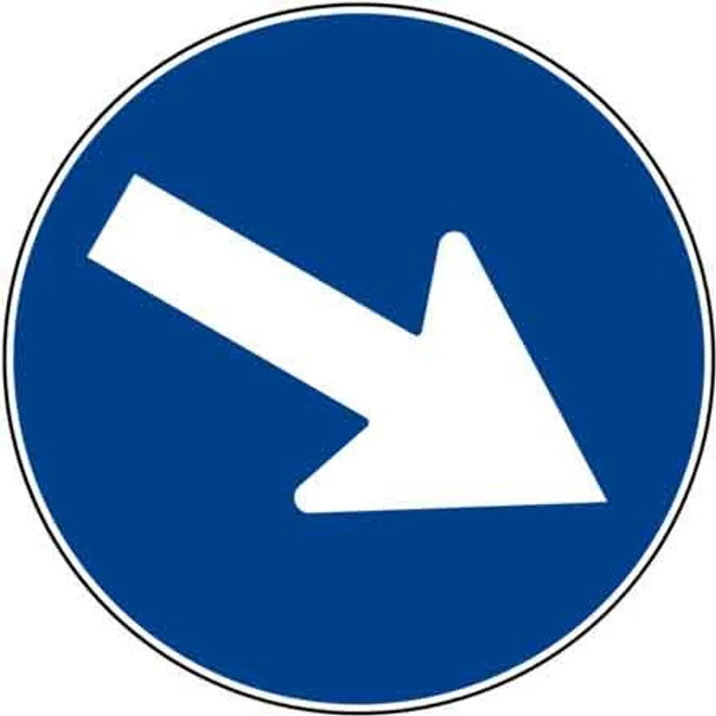 Panneau de Police Circulaire Passage Obligatoire Diamètre 600 mm Alu