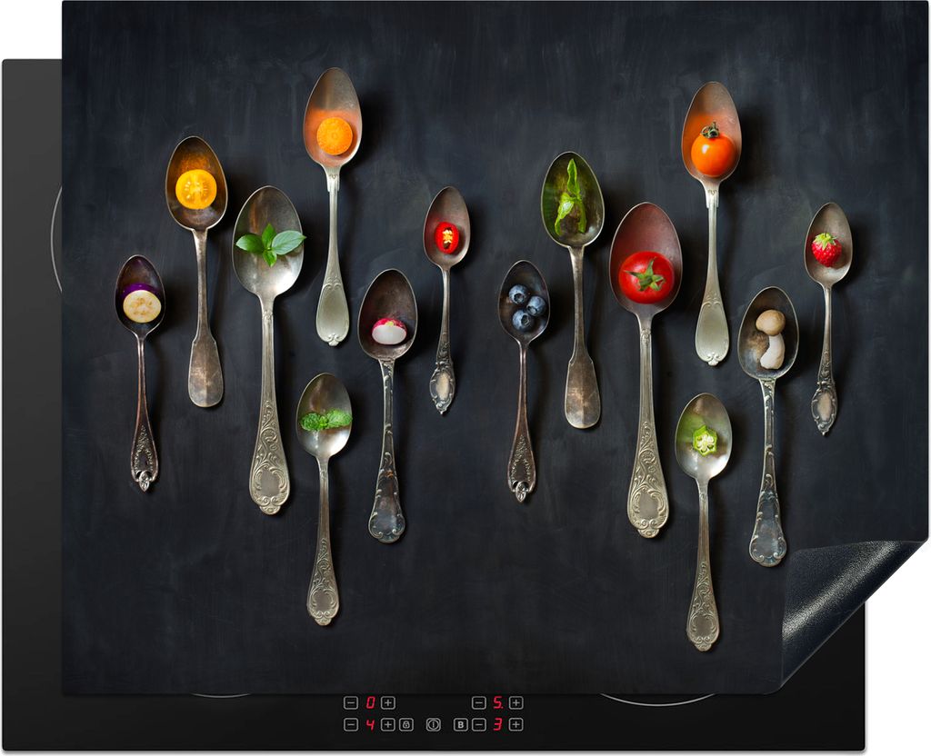 KitchenYeah© Herdabdeckplatte Löffel - Gesund - Stilleben , Produktbild 