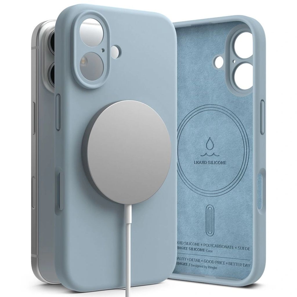 Ringke Silicone Magnetic Magsafe Iphone 16 Niebieski Zdjęcie produktu 