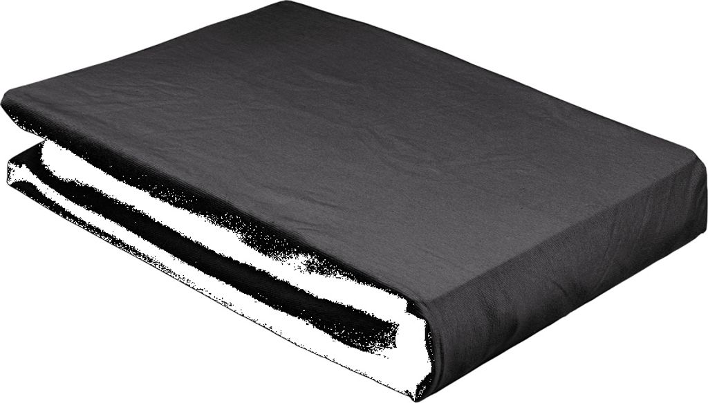 elegante Mako-Jersey Spannlaken für Spilttopper Splitttopper Farbe Anthrazit Größe 180/200x200
