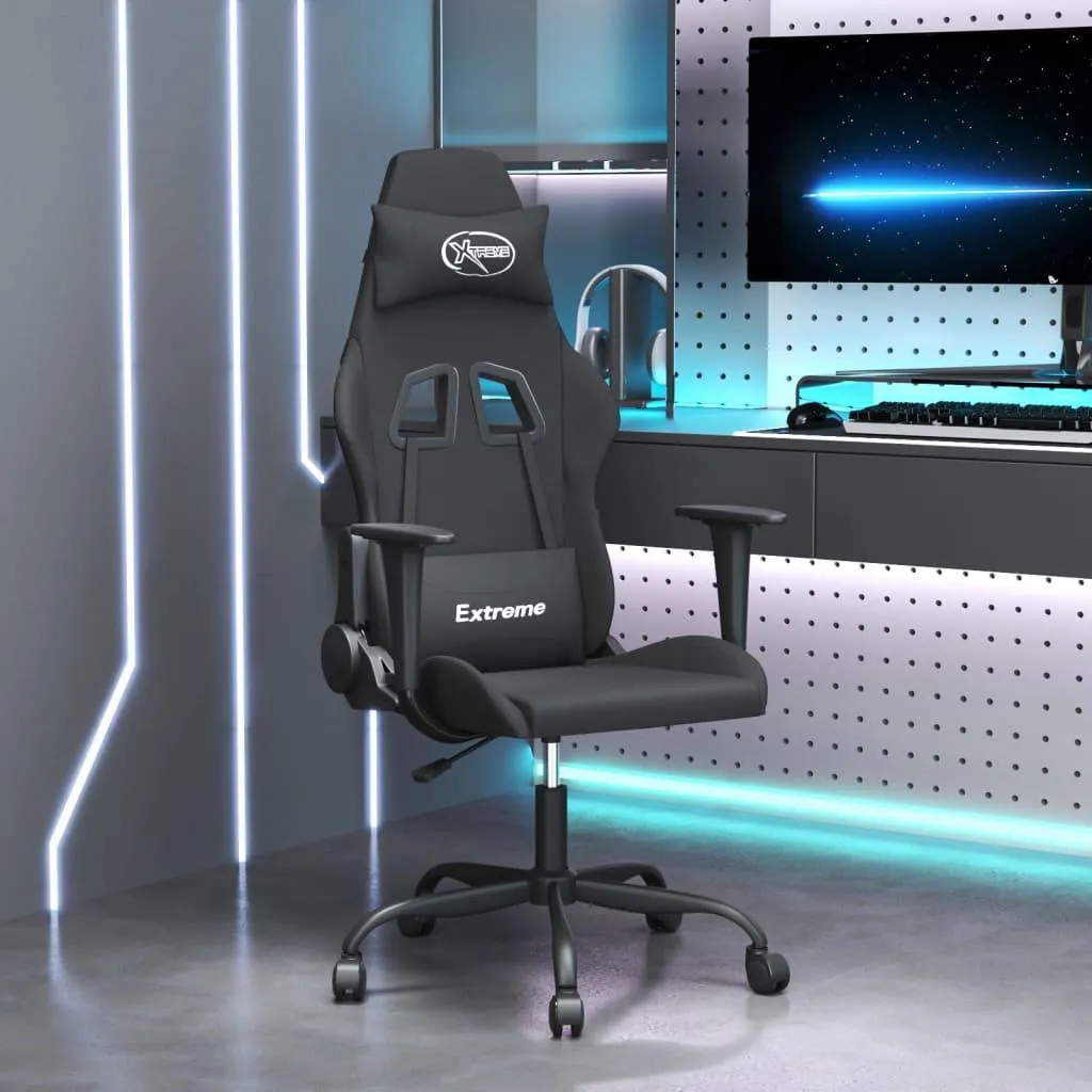 Sedia da gioco in tessuto nero - 2