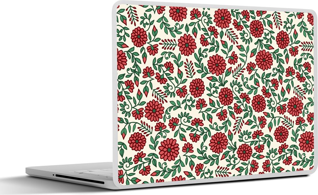 MuchoWow Laptop Aufkleber Sticker Cover Blumen - Pflanzen - Boho - Design. 30x22 cm - Laptop-Sticker