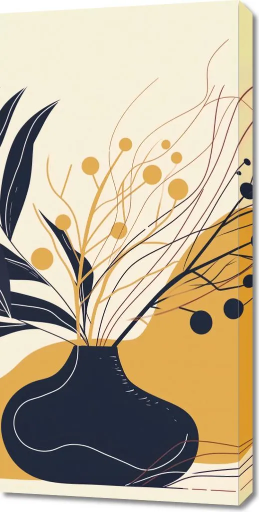 Image décoration chambre 50 x 100 cm Le repos des feuilles sombres zen