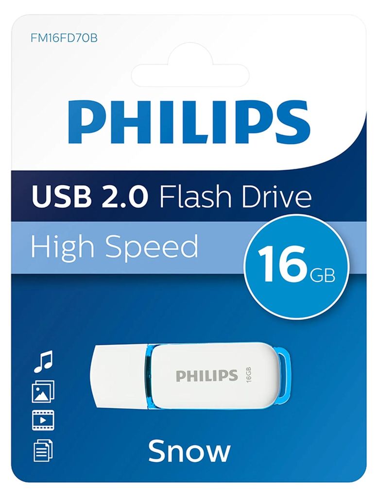 Philips USB-stick 16 GB USB 2.0 Snow Edition leessnelheid Productafbeelding 
