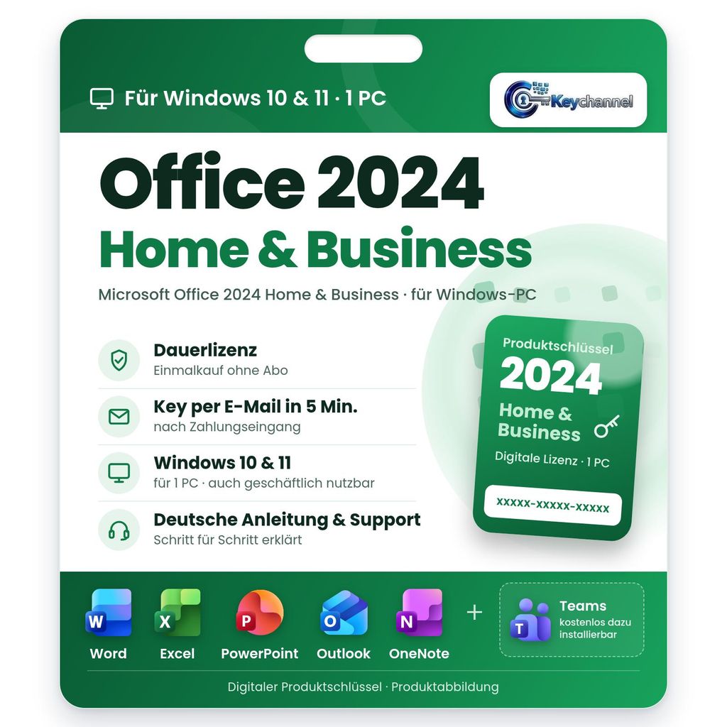 Microsoft Office 2024 Home & Business | Vollversion für Produktbild 