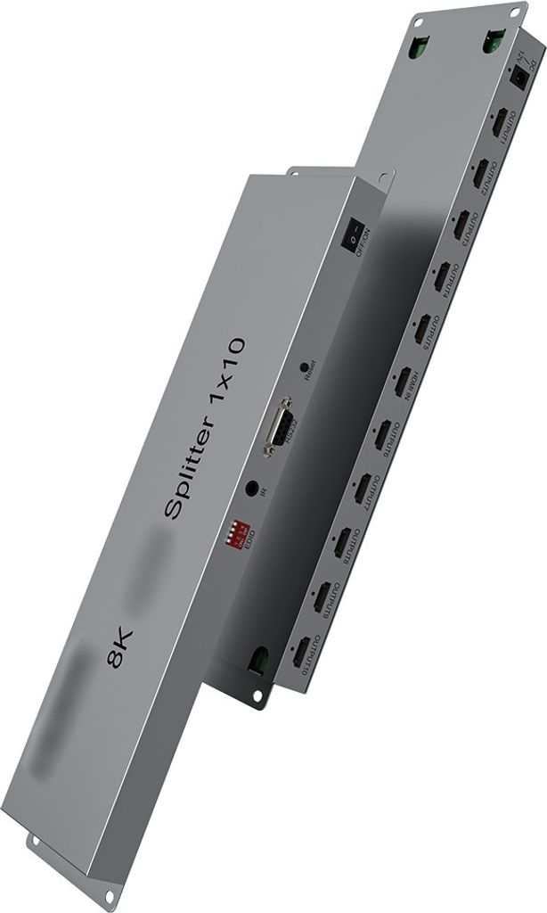 HDMI-Umschalter 8K 1 in 10 Out HDMI 2.1-Umschalter 10 Port-Unterstuetzung 8K 60 Hz 4K 120 Hz HDCP 2.3 Kompatibilitaet mit mehreren Systemen Unterst...