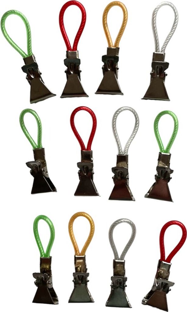 Wenko - 12er-Set Klemmösen zum Aufhängen von Handtüchern, Lappen, Spülschwämmen