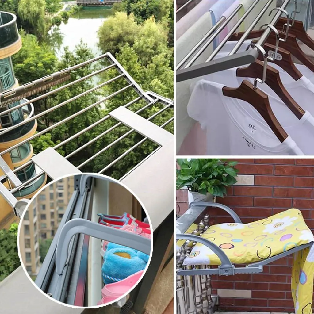 Sèche-linge de radiateur suspendu gris gain de place pour serviettes