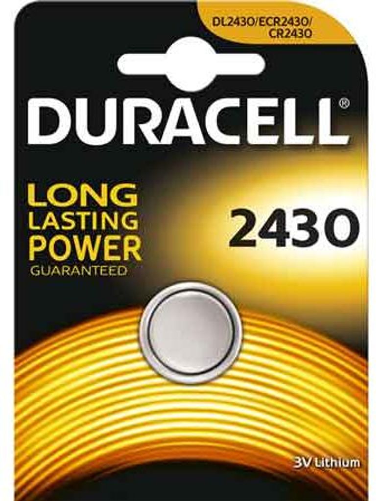 Duracell 2430, Einwegbatterie, CR2430, Lithium, 3 V, 2 Stück(e), 285 mAh