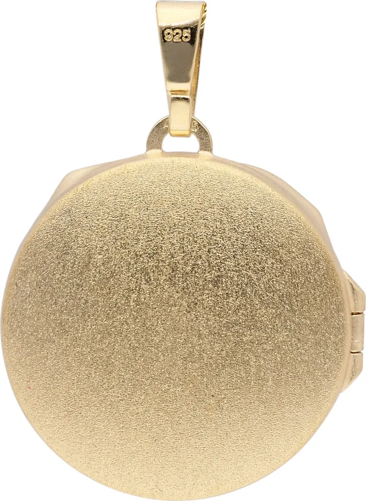 Collier Médaillon Rose Hypoallergénique Argent 925 Doré - Bijou Durable