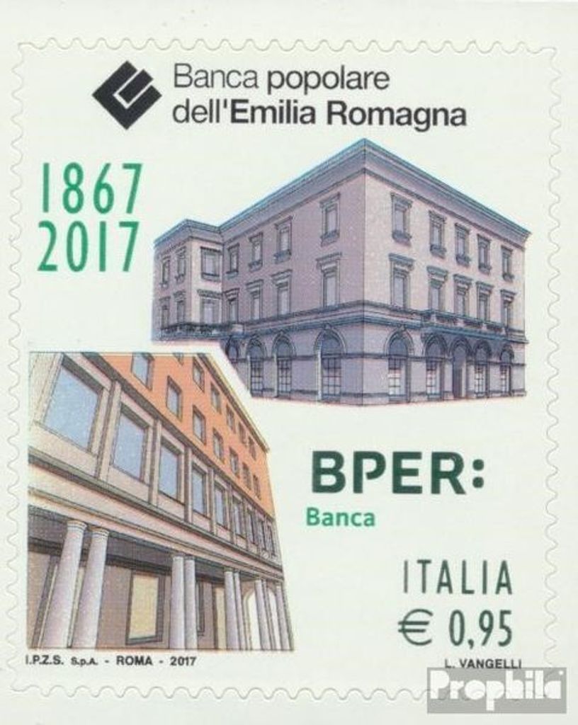 Briefmarken Italien 2017 Mi 3987 (kompl.Ausg.) postfrisch 150 Jahre Banca Popolare