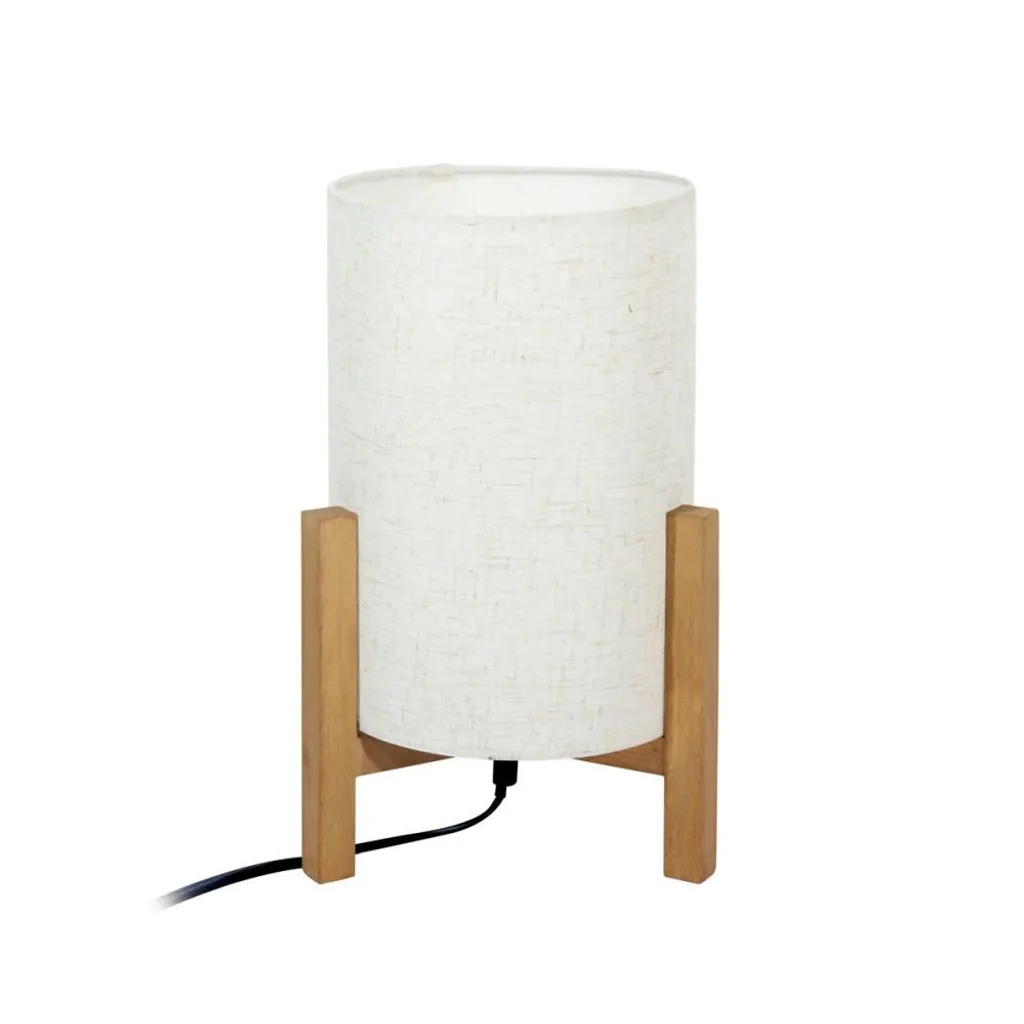 Luminaire de chevet orientable Italux ONES en métal blanc et socle bois
