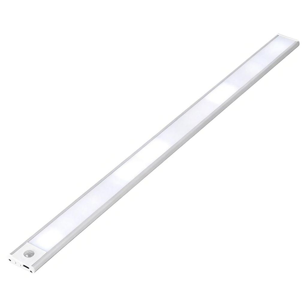 Dimmbar LED Unterbauleuchte für Küche – 60CM Schrankbeleuchtung mit Bewegungsmelder, Wiederaufladbar, 3 Farbmodi, Magnetische Befestigung