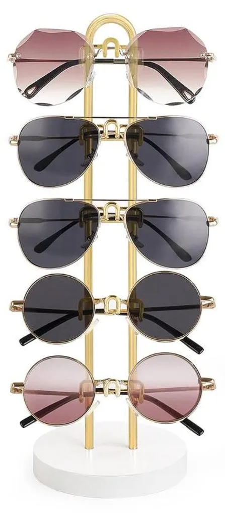 Support de lunettes de soleil mural ou à poser en bois naturel et noir