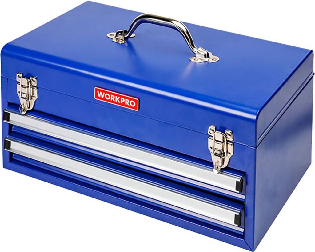 Metall-Werkzeugkiste mit 2 Schubladen, 46 x 24 x 22 cm Produktbild 