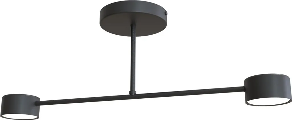 Plafonnier noir HALO 2xGX53 8W Emibig - Luminaire minimaliste chic