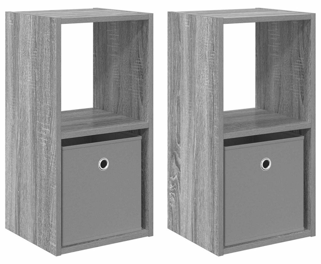 Nachttisch 2 pcs Graues Sonoma 30,5 x 27 x 59,5 cm