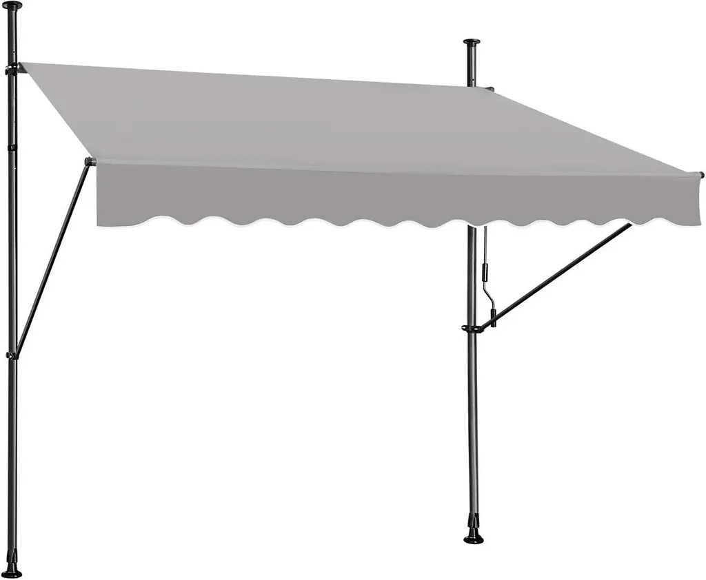 Tenda da Sole Moderna 200x120 Grigio Chiaro | Installazione a Pinza