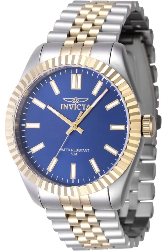 Invicta Specialty 47486 Herren Uhr - Quartz Bewegung - Edelstahl mit Blauem Zifferblatt - 43 mm
