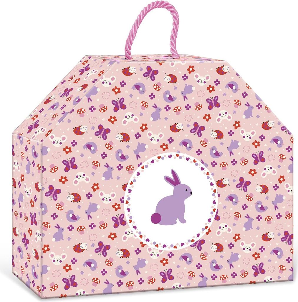 Janod 6 Glitzer Haarspangen Blumengarten Rosa Rosa One Size