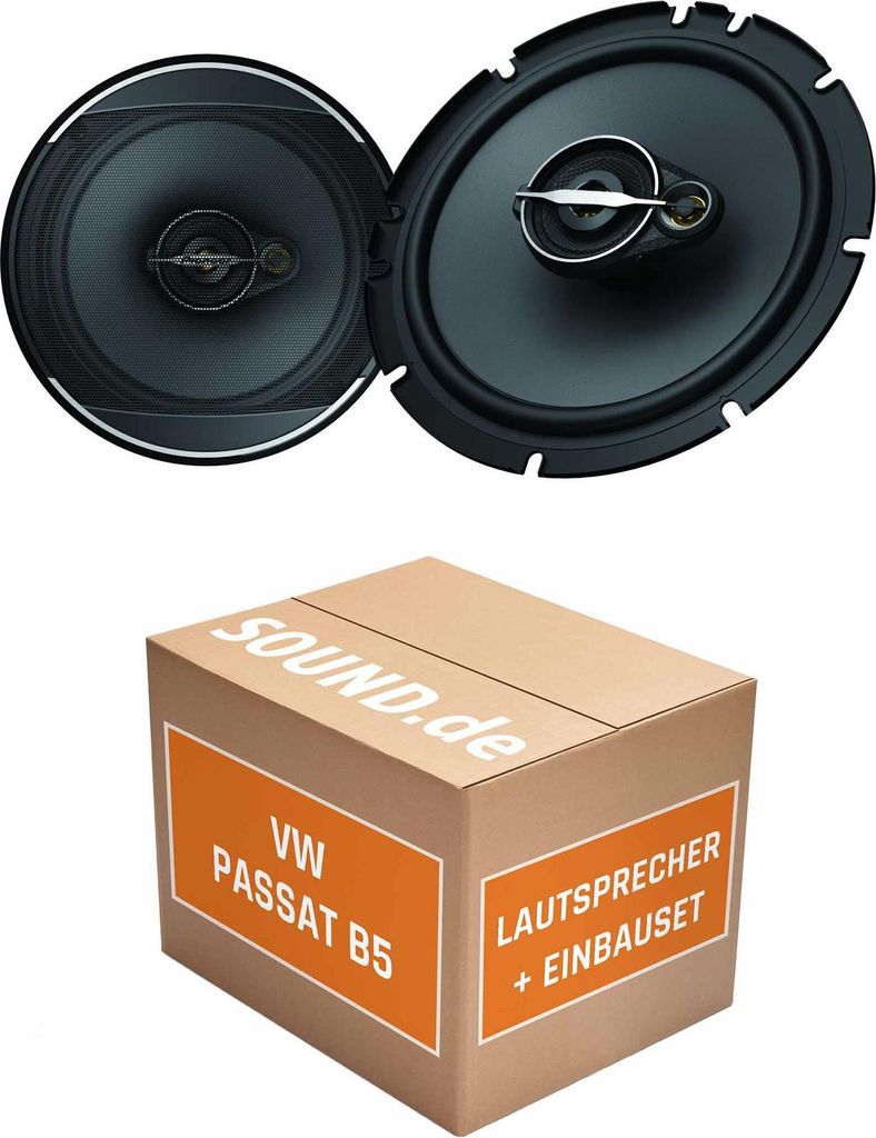 Lautsprecher Boxen Einbaupaket vorne Pioneer TS-A1671F passend für VW Passat B5 | 2x Tief-Mitteltöner mit integriertem Hochtöner 320W MAX