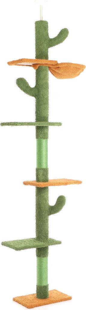 Fudajo Kratzbaum deckenhoch 229–275 cm in Grün, Produktbild 2