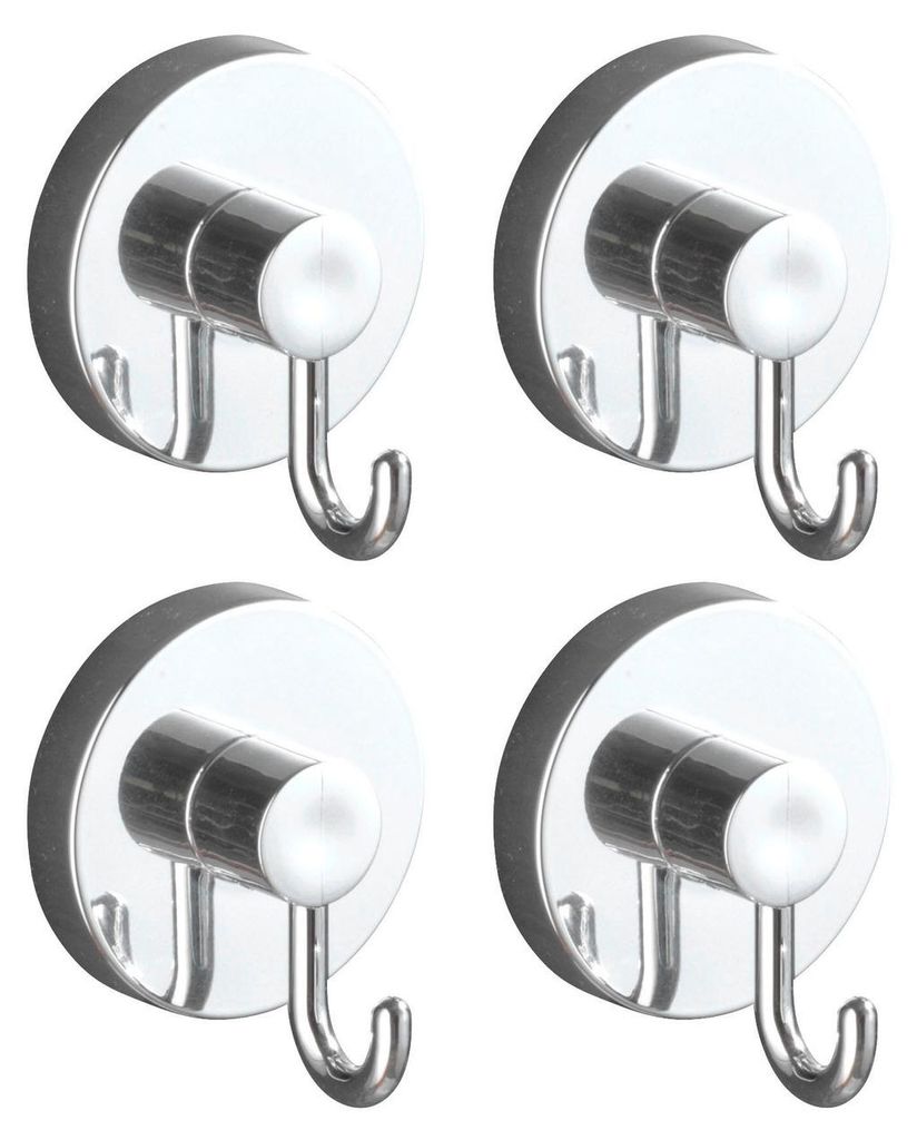 WENKO 4er Set Wand Haken ohne Bohren Bad Küchen Handtuch Produktbild 