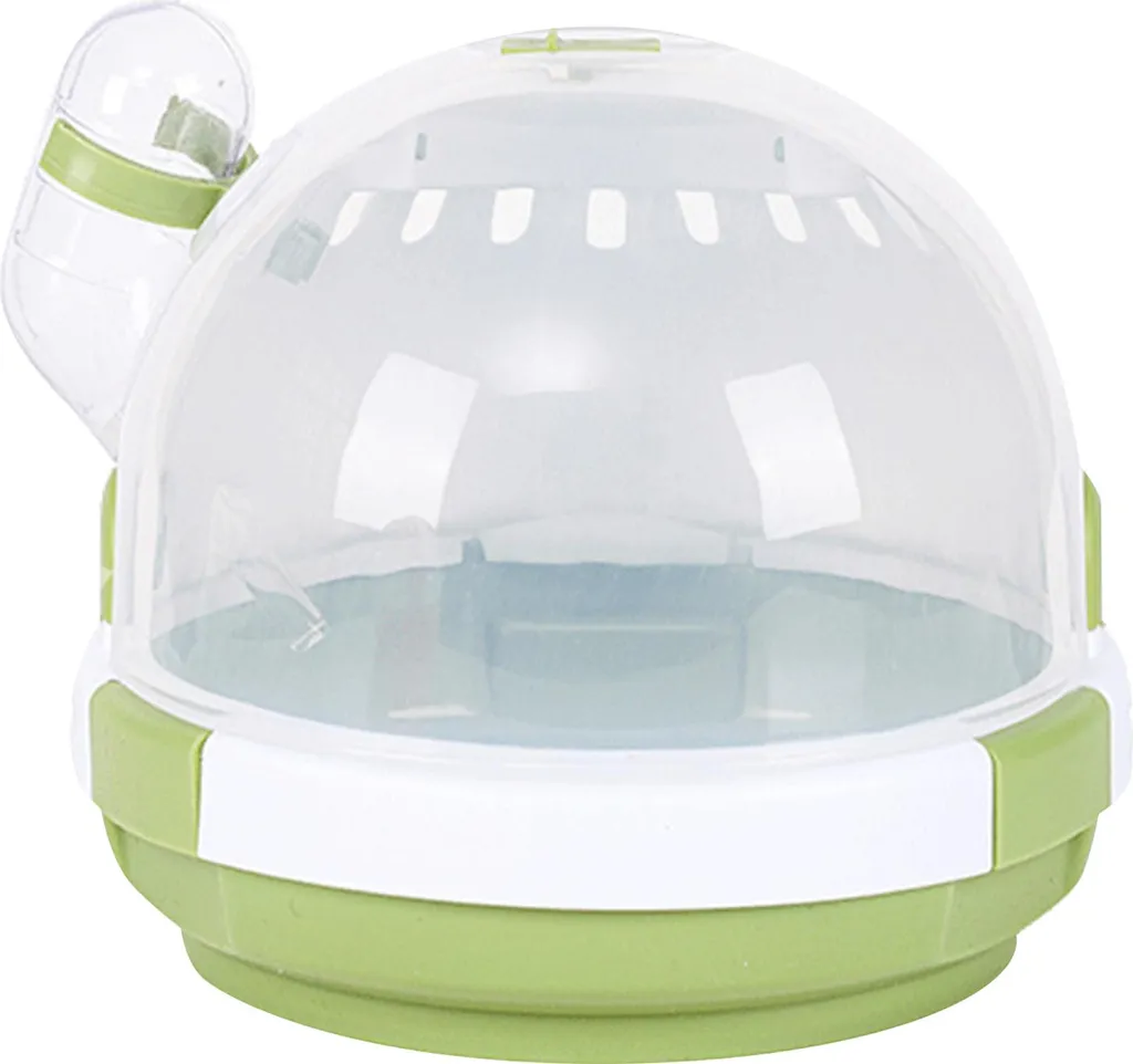 Cage de transport pour hamster design OVNI nomade en coloris matcha