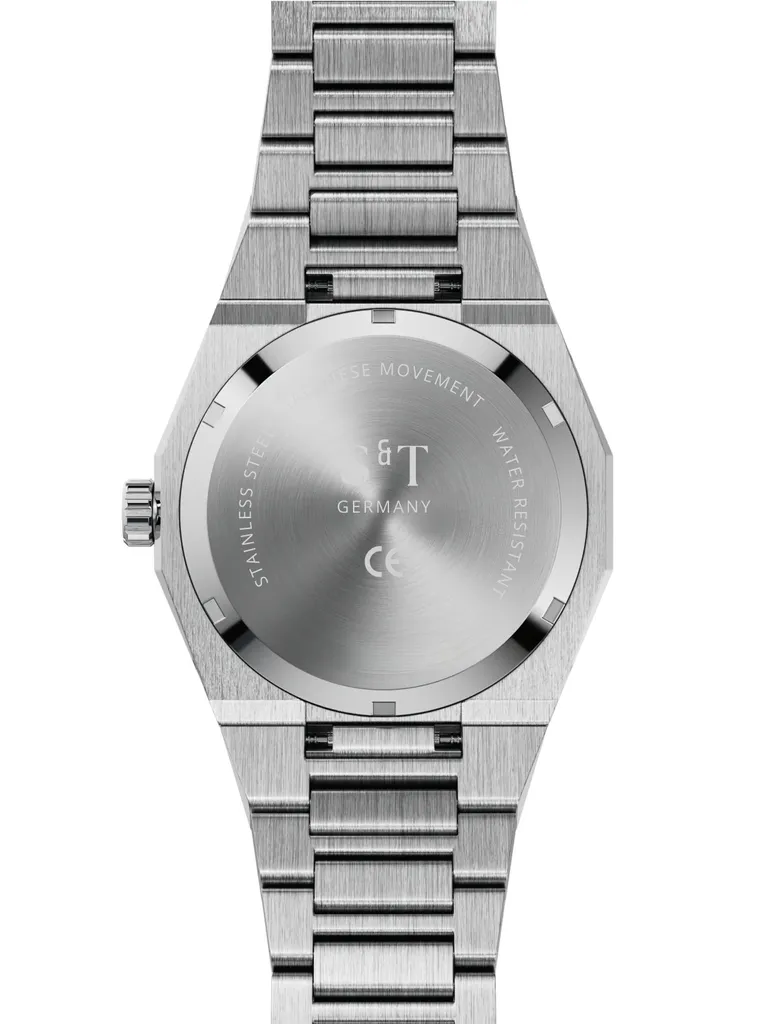 Montre à Quartz Précise Finition Givrée et Boîtier Acier Inoxydable