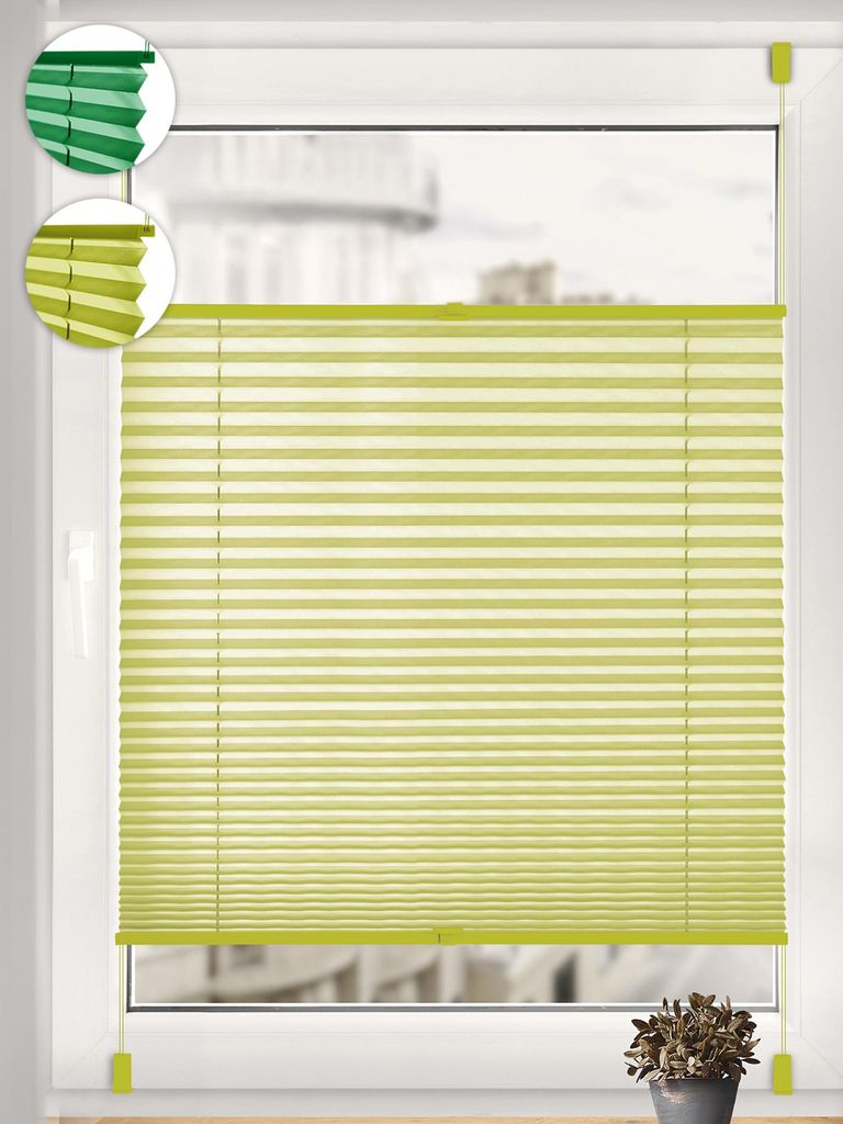 Sonello Plissee Klemmfix ohne Bohren 50cm x 100cm Olivgrün Faltrollo Plisseerollo Jalousie für Tür & Fenster Blickdicht Sichtschutz Sonnenschutz...