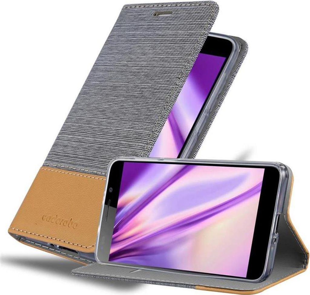 Cadorabo Hülle für Honor 6 Schutzhülle in Grau Handy Hülle Etui Book Case Cover