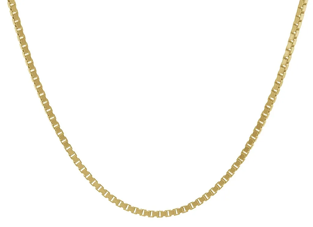 Collier Chaîne Vénitienne Fine 60 cm en Argent Doré pour Pendentif